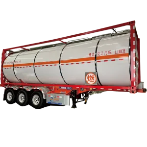 Véhicule de transport de liquides inflammables non isolé en acier inoxydable