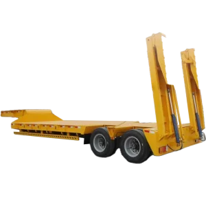 Remorque surbaissée à 2 essieux de 40 tonnes avec rampe automatique