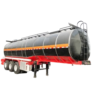 Semi-remorque citerne à 3 essieux d'une capacité de 25 000 L et 35 tonnes pour produits chimiques et liquides à base d'acide sulfurique