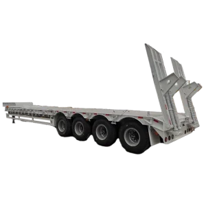 Semi-remorque surbaissée à 4 essieux 100-120 tonnes