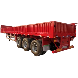 Semi-remorque à plateau à trois essieux avec parois latérales de 800 mm de hauteur pour la Tanzanie